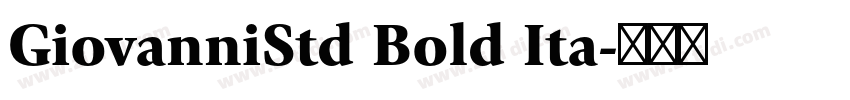 GiovanniStd Bold Ita字体转换